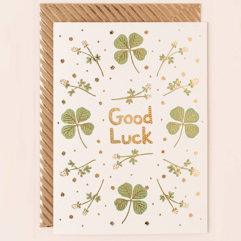 Good Luck Clover Card