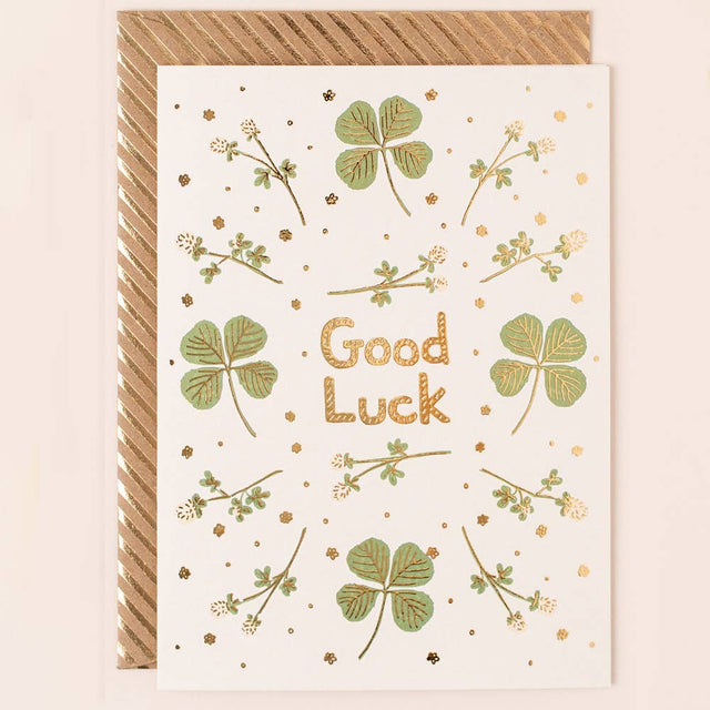 Good Luck Clover Card