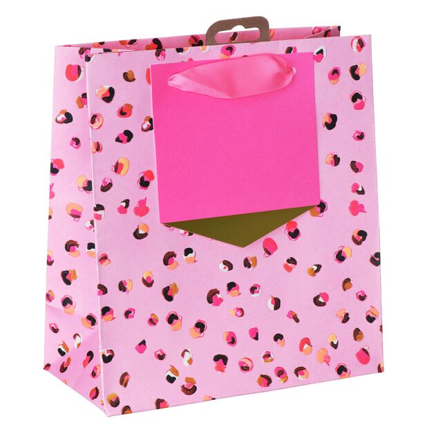 Medium Pink Leopard Gift Bag