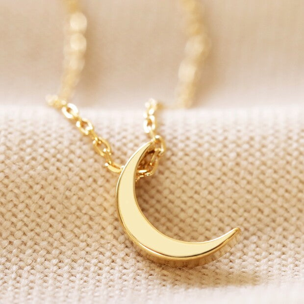 Gold Crescent Moon Necklace