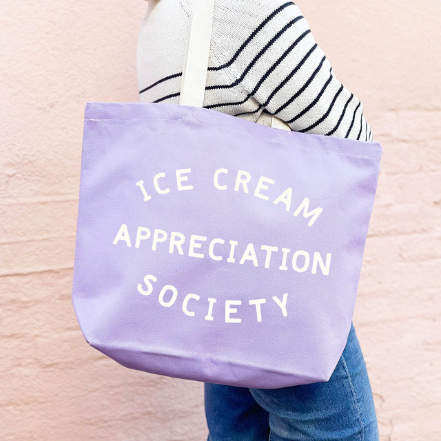 Ice Cream Appreciation Society Lavender Tote Bag