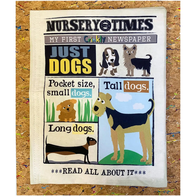 Nursery Times Crinkly Newspaper - Just Dogs
