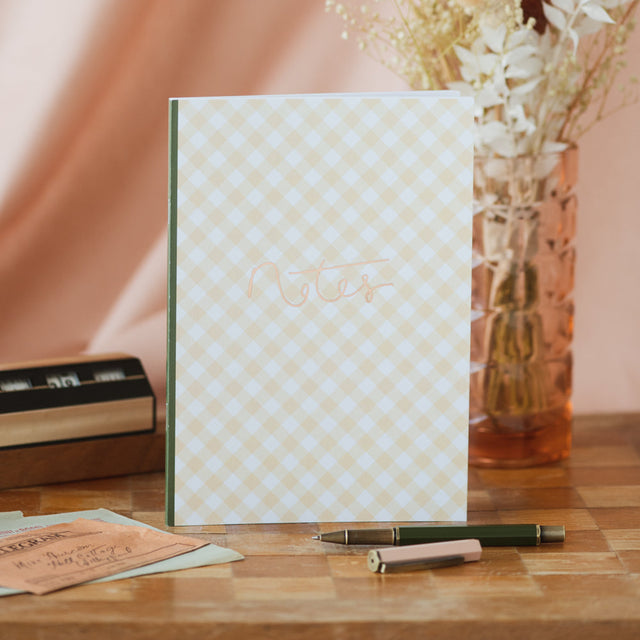 Yellow Gingham Notebook