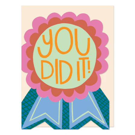 Mini You Did It Rosette Card