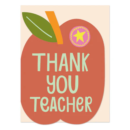 Mini Thank You Teacher Apple Card