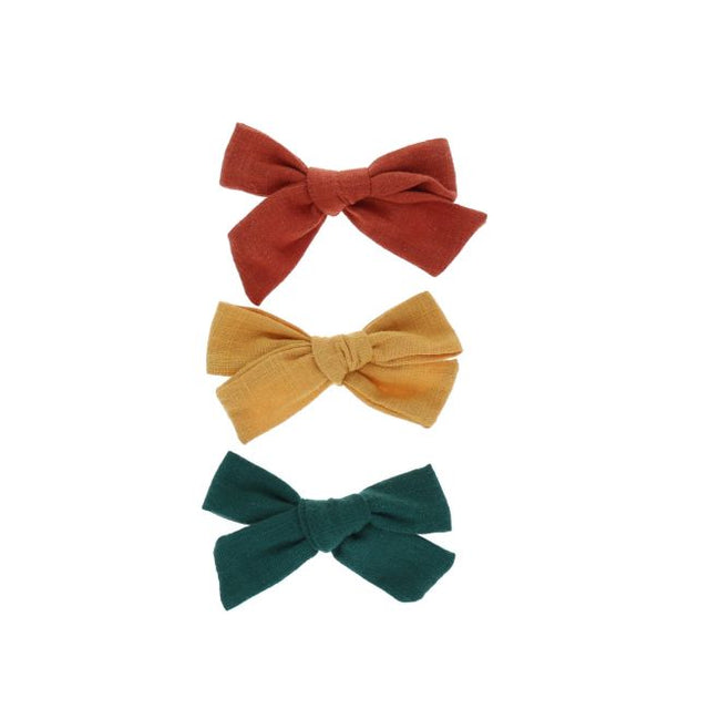 Autumnal Bow Hair Clips