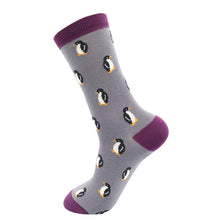 Load image into Gallery viewer, Little Penguins Grey Bamboo Socks