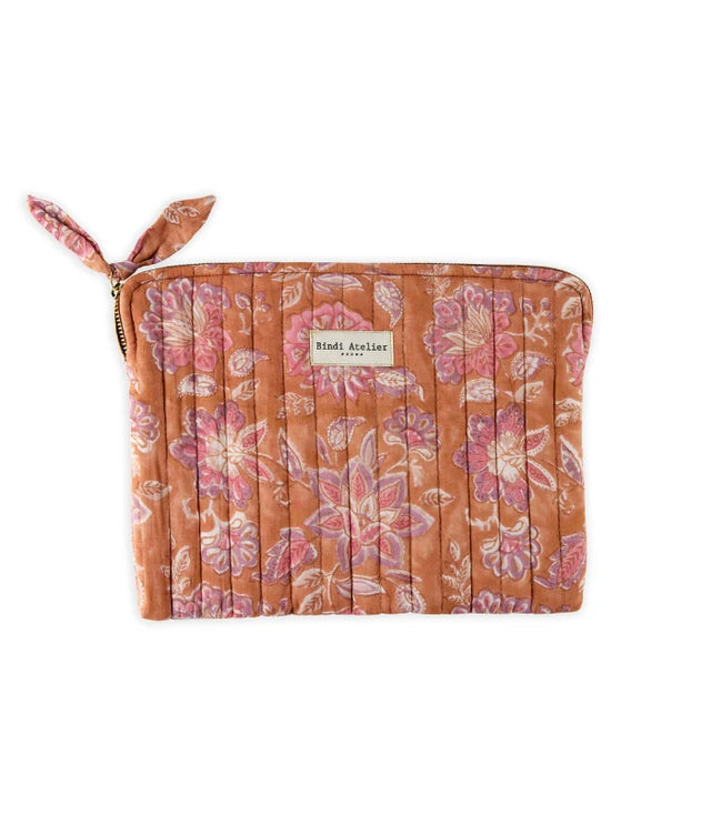 Matira Praline Floral Flat Pouch