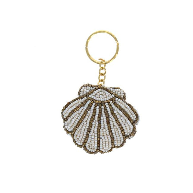 Beaded Shell Keyring
