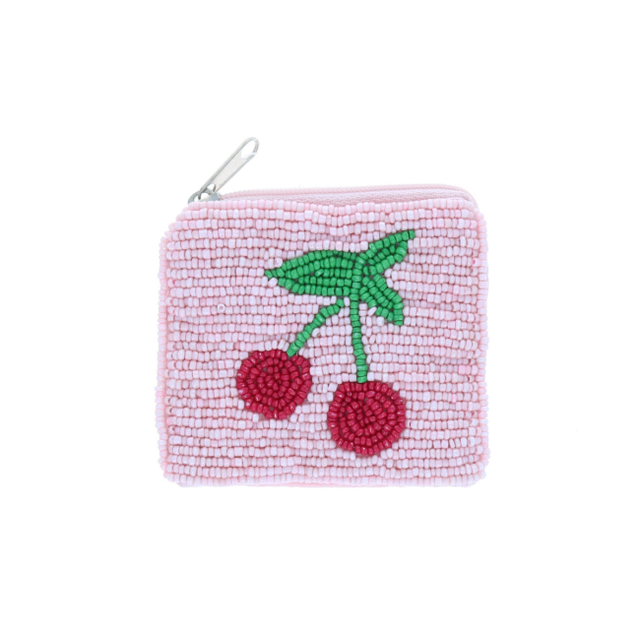 Small Beaded Cherry Purse