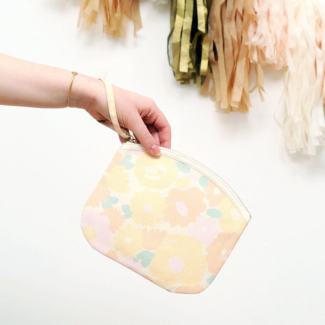 Floral Canvas Pouch