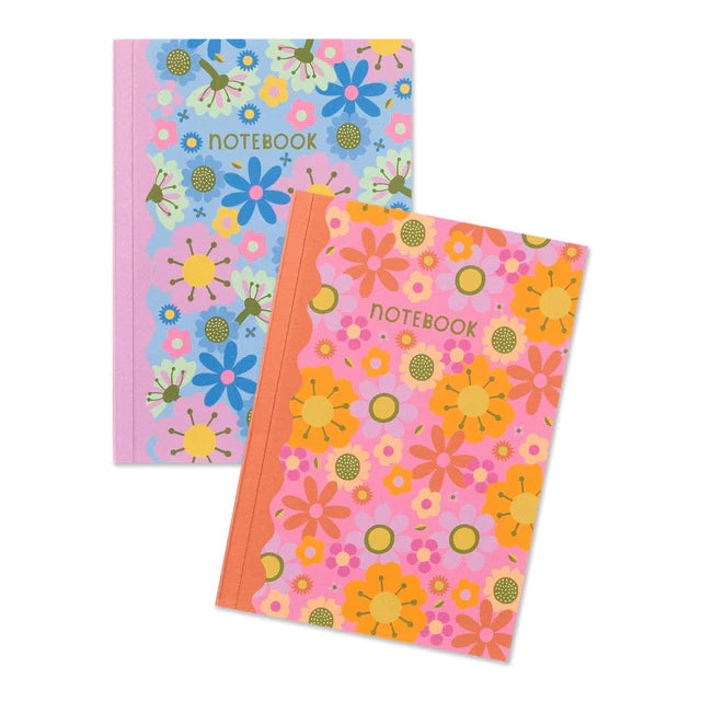 Retro Floral Duo Mini Notebooks