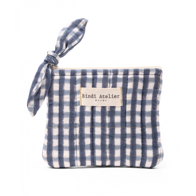 Tara Brume Navy Gingham Purse