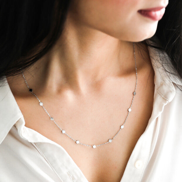 Long Tiny Star Necklace