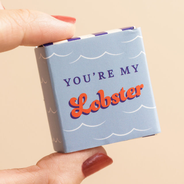 Tiny Matchbox Ceramic Lobster