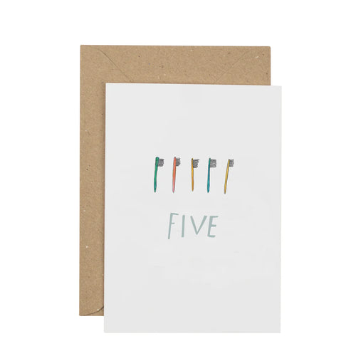 Age 5 Toothbrush Card