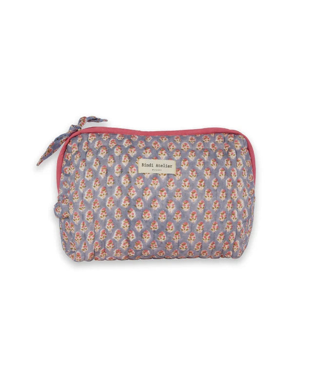 Aarti Azul Floral Toiletry Pouch