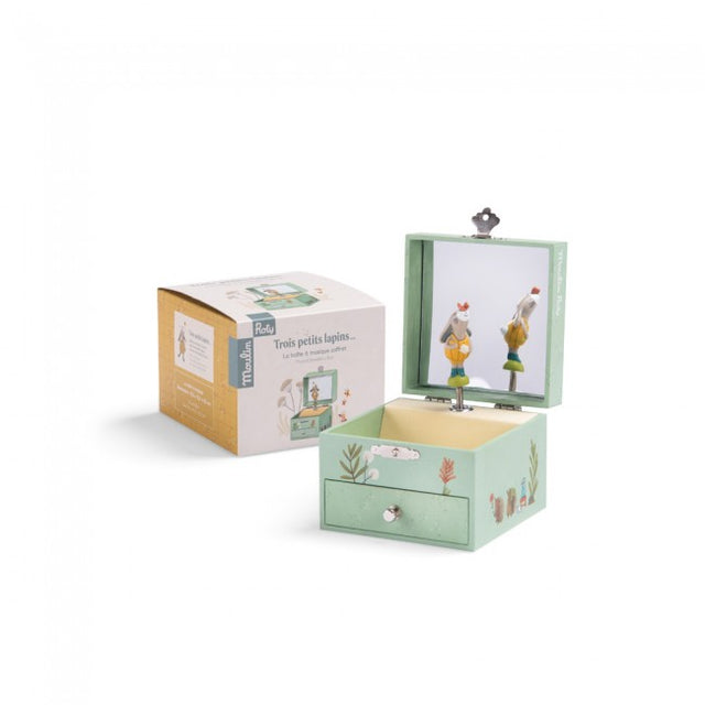 Three Little Rabbits Musical Jewellery Box