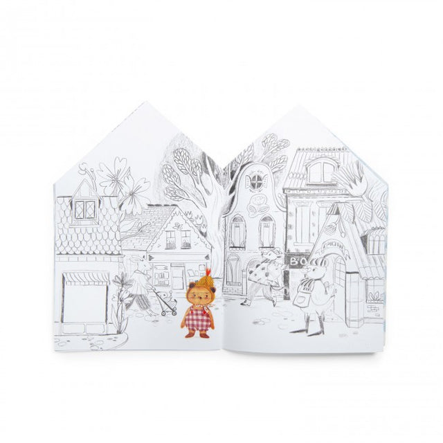 Les Minouchkas House shape Colouring Book