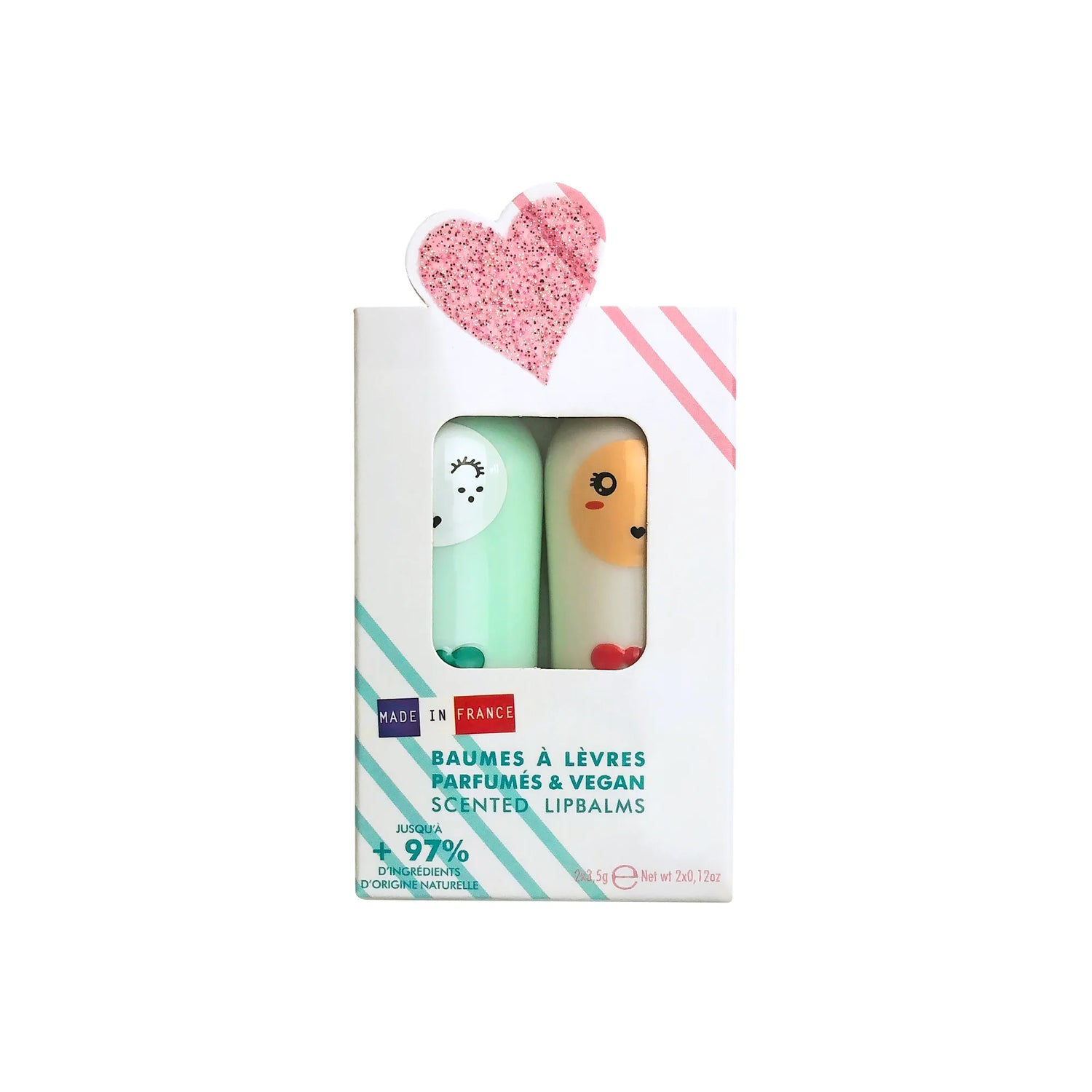 Set of 2 Bunny Lip Balms - White Duo