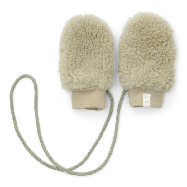 Teddy Mittens: Soft Green