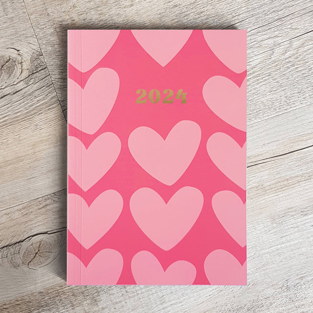 Pink Hearts 2024 Planner