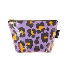 Load image into Gallery viewer, Small Purple Leopard Print Cosmetic Bag