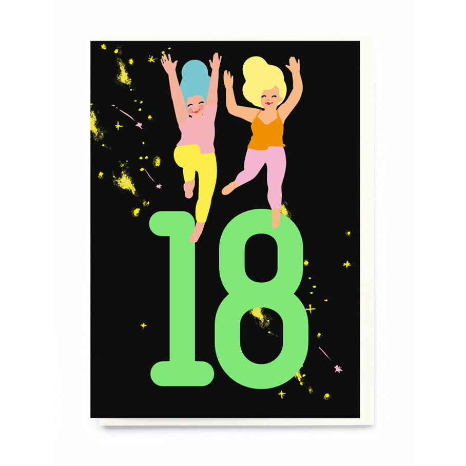 Age 18 Party Girls Birthday Card