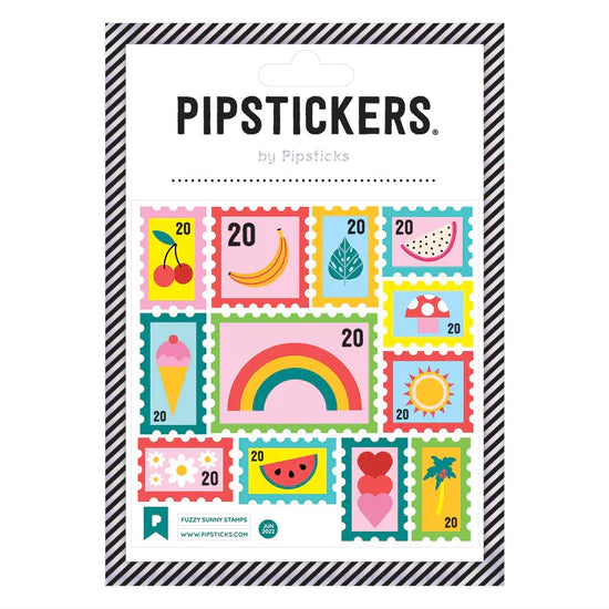Fuzzy Sunny Stamp Stickers