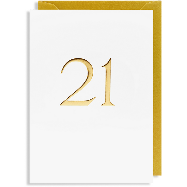 Age 21 Gold Birthday Card