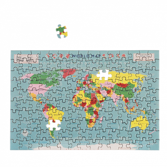 World Map Mini Puzzle In Tube
