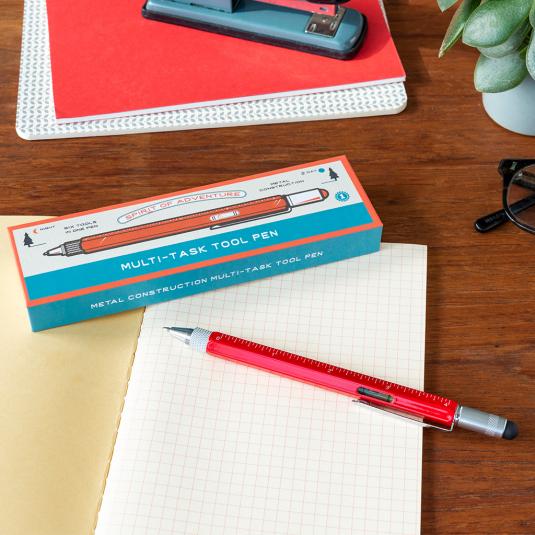 Red Multi Task Tool Pen