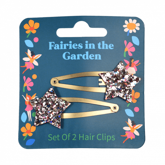 Glitter Star Hair Clips