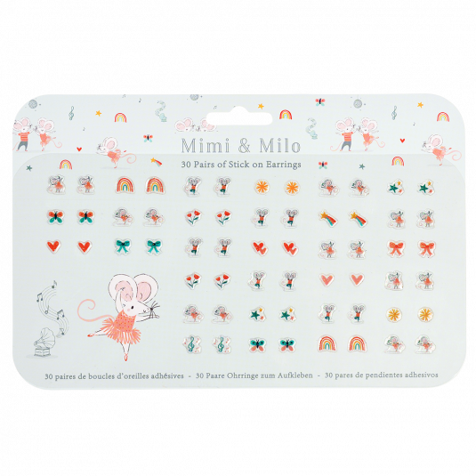Mimi And Milo Mouse Stick On Earrings