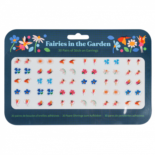 Fairies In The Garden Stick On Earrings