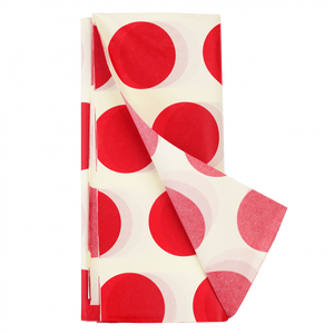Red on White Spot Tissue Paper