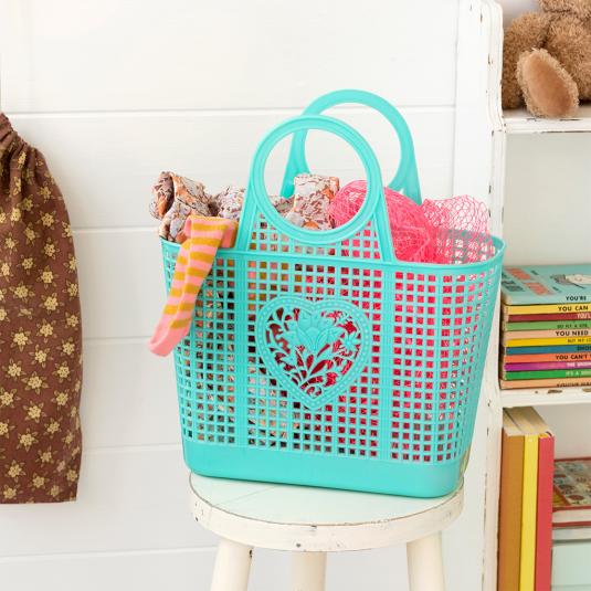 Aqua Amelie Basket Bag