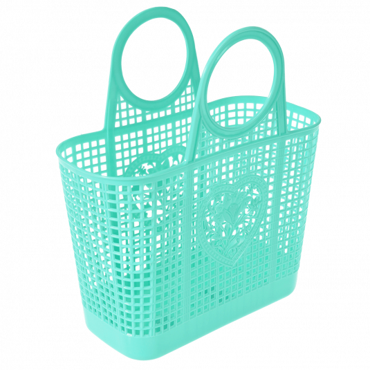 Aqua Amelie Basket Bag