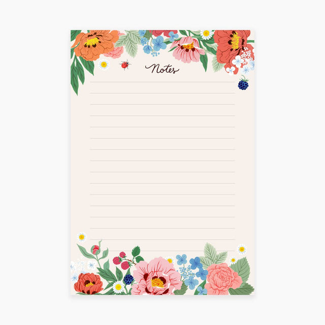 Pink Floral Notepad