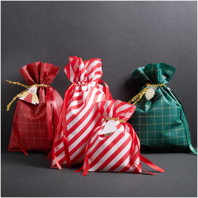 Large Candy Stripe Fabric Gift Bag