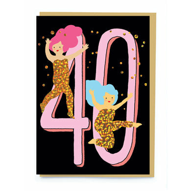 40 Girls Birthday Card