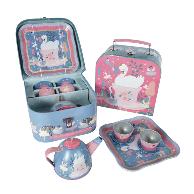 Enchanted 7 Piece Tin Tea Set