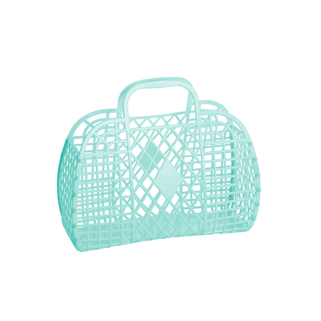 Mint Small Retro Basket Jelly Bag