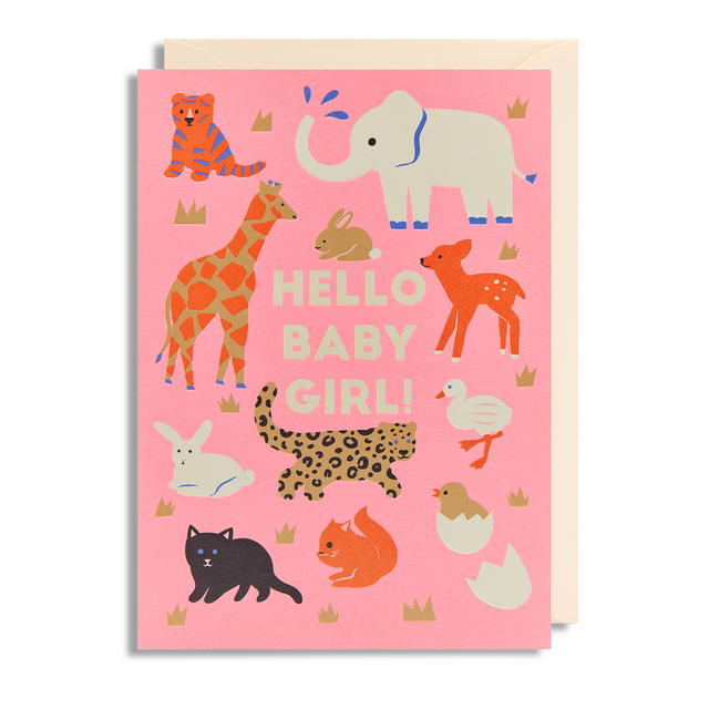 Hello Baby Girl Card