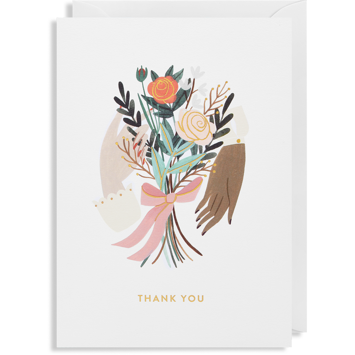 Thank You Floral Bouquet Card
