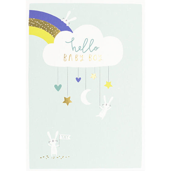 Hello Baby Boy Cloud Card