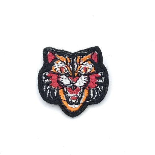 Embroidered Tiger Face Pin