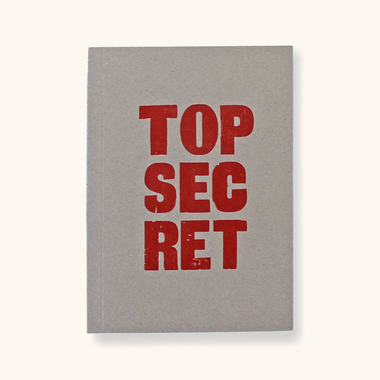 Letterpress Top Secret Notebook