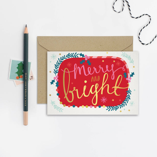 Merry and Bright Christmas Card