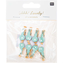 Load image into Gallery viewer, Small Mint Rabbit Decorative Clips